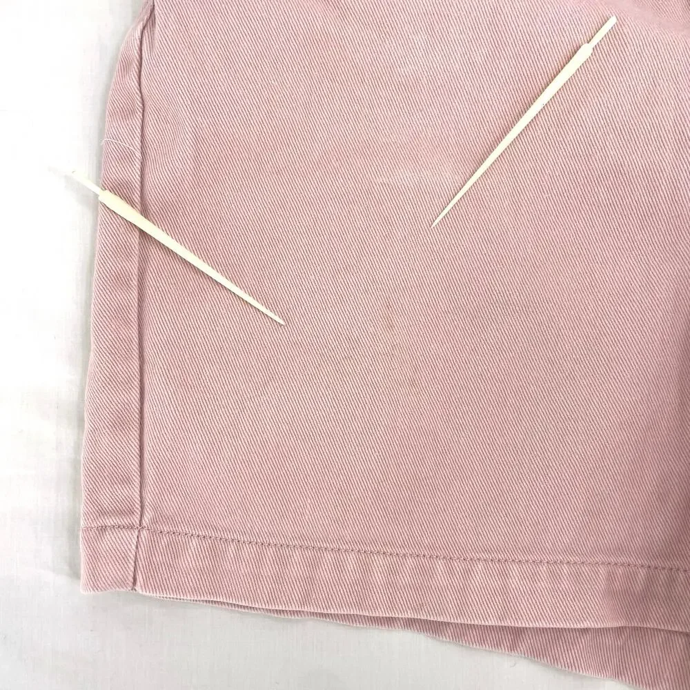 Vintage 90s Powder Pink Pastel High Rise Denim Shorts Retro Mom Jeans Size 12